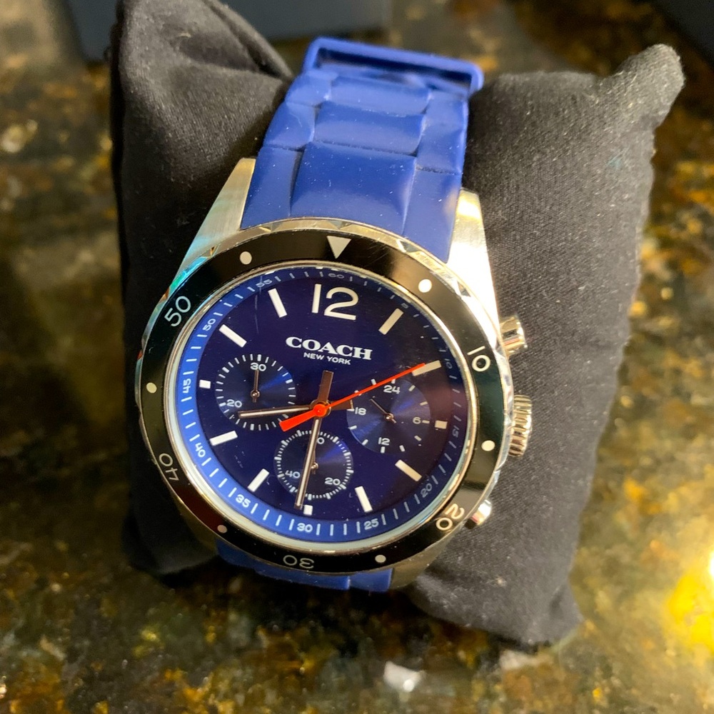Men’s Coach Watch-Blue Active Band